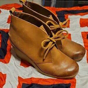 Sperry Tan Leather Wedge Shoes